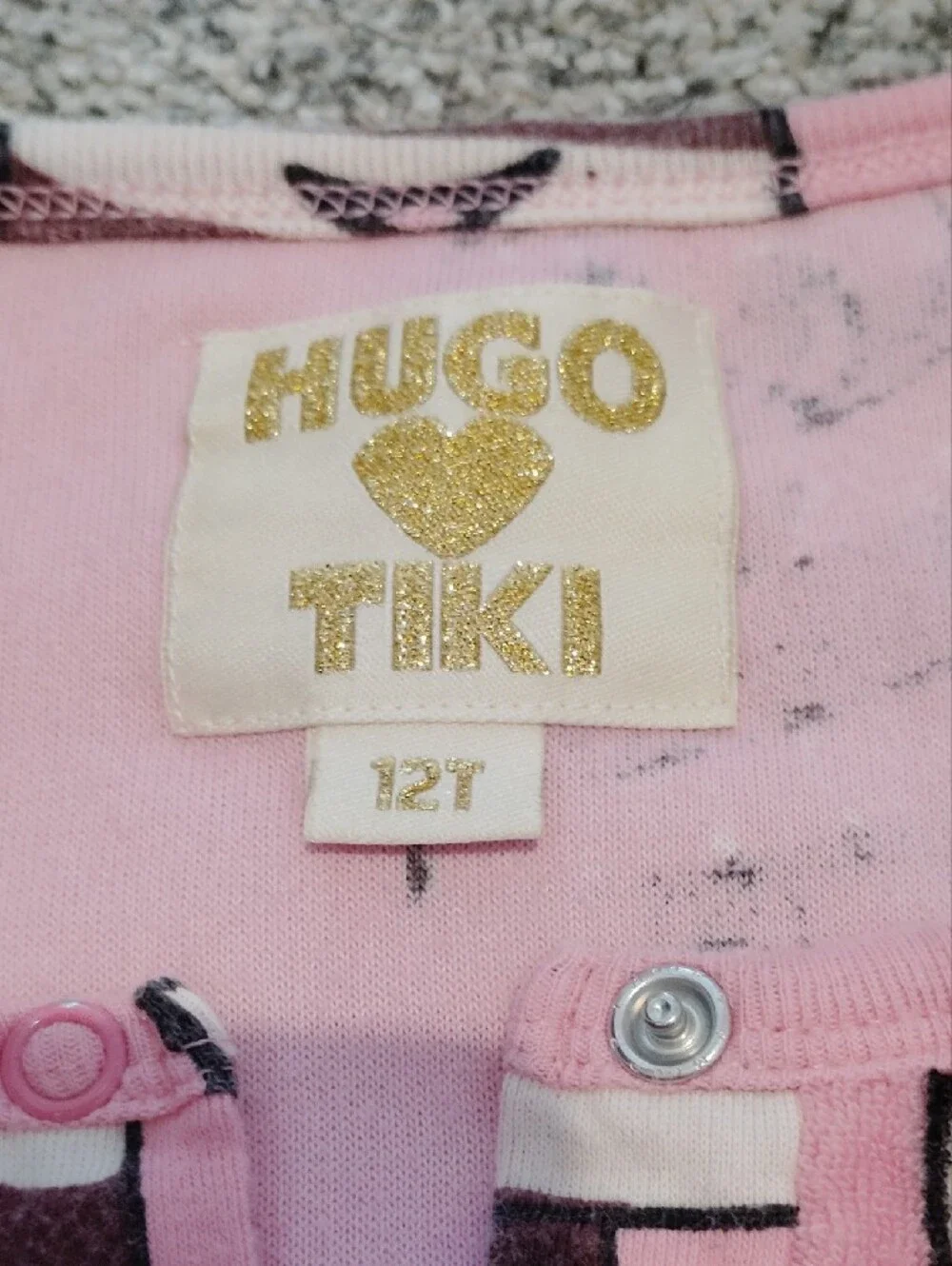 Hugo Loves Tiki Sleeveless Pink Popsicle-Print Kids One-Piece Bodysuit